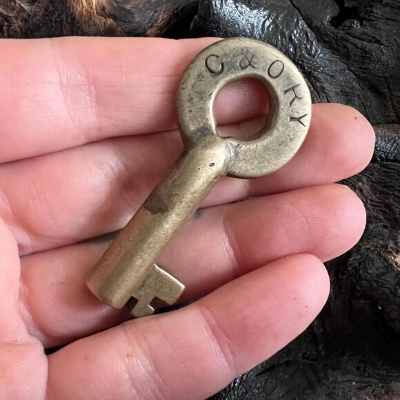 Chesapeake Ohio Railway C&O RY Railroad RR Brass Switch Key Adlake Employee # - Picture 2 of 4